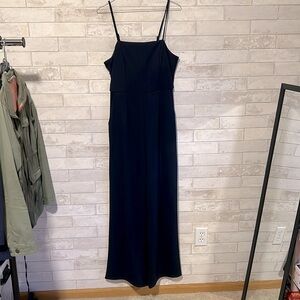 Navy Francesca's Jumpsuit with a Cutout Back Sleeveless Size Medium